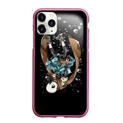 Чехол iPhone 11 Pro матовый UNDERTALE, цвет: 3D-малиновый