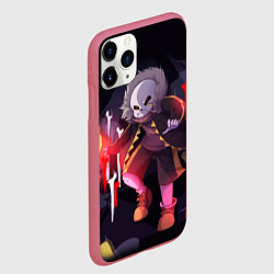 Чехол iPhone 11 Pro матовый UNDERTALE, цвет: 3D-малиновый — фото 2