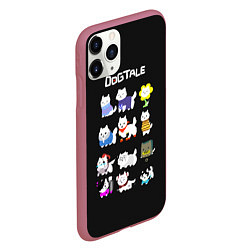 Чехол iPhone 11 Pro матовый UNDERTALE, цвет: 3D-малиновый — фото 2