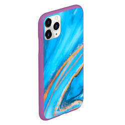 Чехол iPhone 11 Pro матовый Краски, цвет: 3D-фиолетовый — фото 2