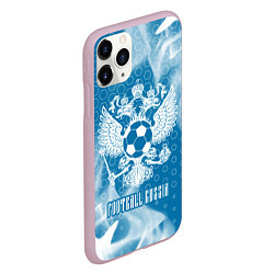 Чехол iPhone 11 Pro матовый FOOTBALL RUSSIA Футбол, цвет: 3D-розовый — фото 2