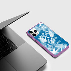 Чехол iPhone 11 Pro матовый FOOTBALL RUSSIA Футбол, цвет: 3D-фиолетовый — фото 2