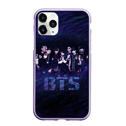 Чехол iPhone 11 Pro матовый BTS БТС бойбенд, цвет: 3D-светло-сиреневый