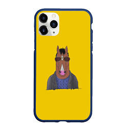 Чехол iPhone 11 Pro матовый Конь БоДжек, цвет: 3D-тёмно-синий