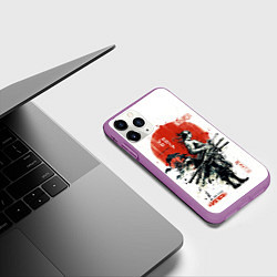 Чехол iPhone 11 Pro матовый ONE PIECE ZOHO SAMURAI, цвет: 3D-фиолетовый — фото 2