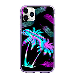 Чехол iPhone 11 Pro матовый Неоновое лето, цвет: 3D-светло-сиреневый