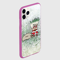 Чехол iPhone 11 Pro матовый Доктор Стоун новогодний, цвет: 3D-фиолетовый — фото 2