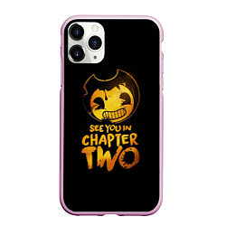 Чехол iPhone 11 Pro матовый Bendy And The Ink Machine, цвет: 3D-розовый