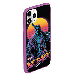 Чехол iPhone 11 Pro матовый I WILL BE BACK TERMINATOR, цвет: 3D-фиолетовый — фото 2