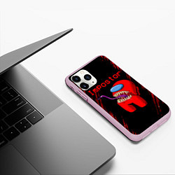 Чехол iPhone 11 Pro матовый AMONG US - MONSTER, цвет: 3D-розовый — фото 2