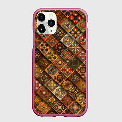 Чехол iPhone 11 Pro матовый СЛАВЯНСКАЯ СИМВОЛИКА, цвет: 3D-малиновый