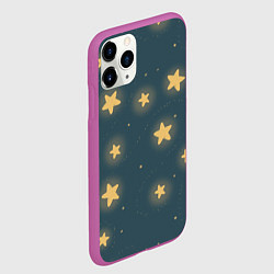 Чехол iPhone 11 Pro матовый Звезды, цвет: 3D-фиолетовый — фото 2