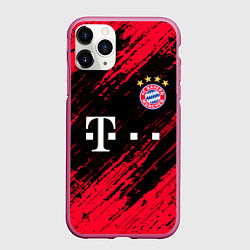 Чехол iPhone 11 Pro матовый BAYERN MUNCHEN БАВАРИЯ, цвет: 3D-малиновый