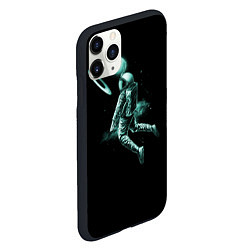 Чехол iPhone 11 Pro матовый КОСМИЧЕСКИЙ БАСКЕТБОЛ, цвет: 3D-черный — фото 2