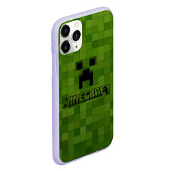 Чехол iPhone 11 Pro матовый Minecraft, цвет: 3D-светло-сиреневый — фото 2