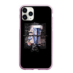 Чехол iPhone 11 Pro матовый Skatebordig, цвет: 3D-розовый