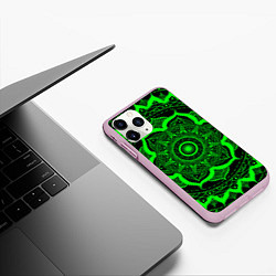 Чехол iPhone 11 Pro матовый Mandala, цвет: 3D-розовый — фото 2