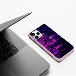 Чехол iPhone 11 Pro матовый Purple-Wall, цвет: 3D-розовый — фото 2