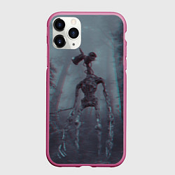 Чехол iPhone 11 Pro матовый Сиреноголовый, цвет: 3D-малиновый