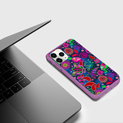 Чехол iPhone 11 Pro матовый Pre$t, цвет: 3D-фиолетовый — фото 2