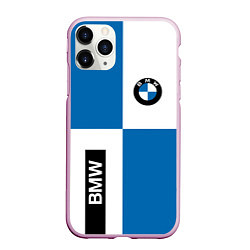 Чехол iPhone 11 Pro матовый BMW, цвет: 3D-розовый