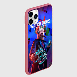 Чехол iPhone 11 Pro матовый Watch Dogs: Legion, цвет: 3D-малиновый — фото 2