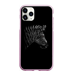 Чехол iPhone 11 Pro матовый Зебра, цвет: 3D-розовый