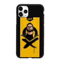 Чехол iPhone 11 Pro матовый Мот, цвет: 3D-черный