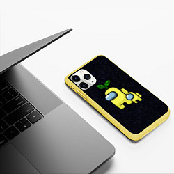 Чехол iPhone 11 Pro матовый Among us Yellow kid Yellow, цвет: 3D-желтый — фото 2