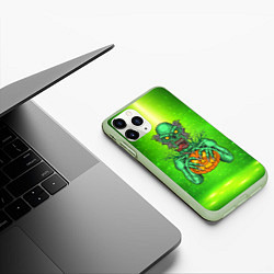 Чехол iPhone 11 Pro матовый Zombie, цвет: 3D-салатовый — фото 2