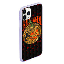 Чехол iPhone 11 Pro матовый Halloween, цвет: 3D-светло-сиреневый — фото 2