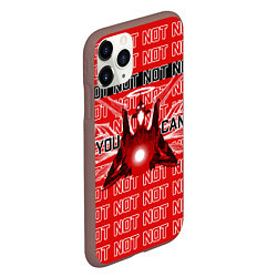 Чехол iPhone 11 Pro матовый Evangelion Eva 01 You can not, цвет: 3D-коричневый — фото 2