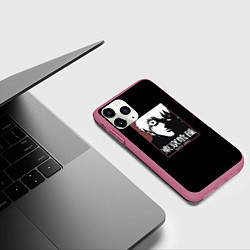 Чехол iPhone 11 Pro матовый Канеки, цвет: 3D-малиновый — фото 2