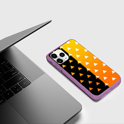Чехол iPhone 11 Pro матовый ZENITSU ЗЕНИТСУ КИМОНО, цвет: 3D-фиолетовый — фото 2