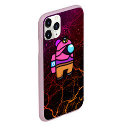 Чехол iPhone 11 Pro матовый Among Us x Brawl Stars, цвет: 3D-розовый — фото 2