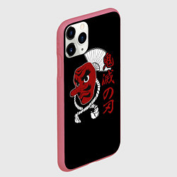 Чехол iPhone 11 Pro матовый Маска Сакондзи, цвет: 3D-малиновый — фото 2