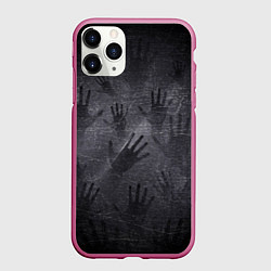 Чехол iPhone 11 Pro матовый ЛАДОНИ УШЕДШИХ, цвет: 3D-малиновый