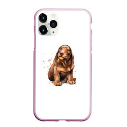 Чехол iPhone 11 Pro матовый Щенок, цвет: 3D-розовый