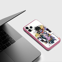 Чехол iPhone 11 Pro матовый JOJO, цвет: 3D-малиновый — фото 2