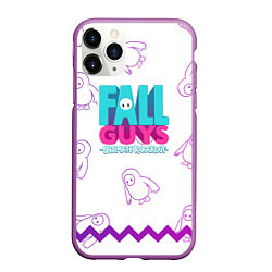 Чехол iPhone 11 Pro матовый Fall Guys, цвет: 3D-фиолетовый
