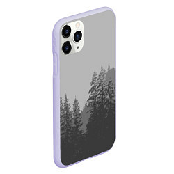 Чехол iPhone 11 Pro матовый Лес, цвет: 3D-светло-сиреневый — фото 2