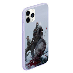 Чехол iPhone 11 Pro матовый God of War, цвет: 3D-светло-сиреневый — фото 2