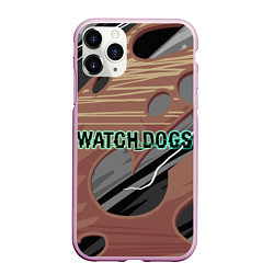 Чехол iPhone 11 Pro матовый Watch Dogs, цвет: 3D-розовый