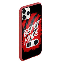 Чехол iPhone 11 Pro матовый Режим Зверя вкл, цвет: 3D-красный — фото 2