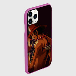 Чехол iPhone 11 Pro матовый One Piece Портгас Д Эйс, цвет: 3D-фиолетовый — фото 2