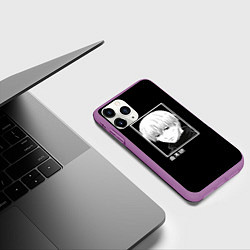 Чехол iPhone 11 Pro матовый Кен Канеки, цвет: 3D-фиолетовый — фото 2