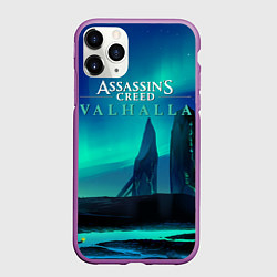 Чехол iPhone 11 Pro матовый ASSASSINS CREED VALHALLA, цвет: 3D-фиолетовый