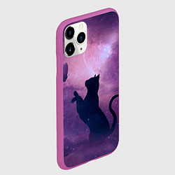 Чехол iPhone 11 Pro матовый Star Cat, цвет: 3D-фиолетовый — фото 2