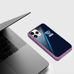 Чехол iPhone 11 Pro матовый ROCKET LEAGUE, цвет: 3D-фиолетовый — фото 2