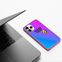 Чехол iPhone 11 Pro матовый Авокадо, цвет: 3D-фиолетовый — фото 2